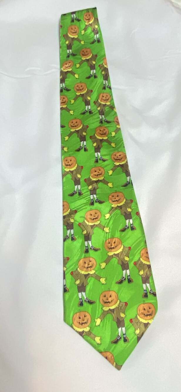 Halloween Keith Daniels Pumpkin Scarecrow Tie